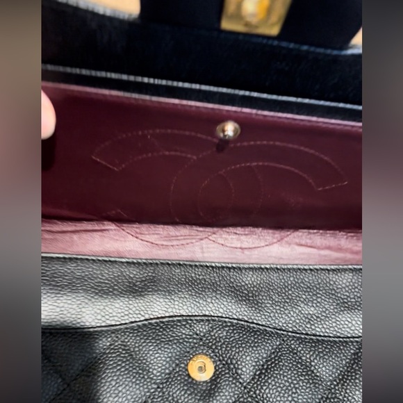 Chanel double flap bag quilted caviar jumho - Picture 13 of 17